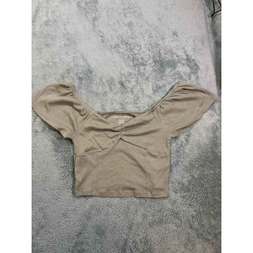 American Eagle Green Small Tee US Size (XS) Soft Material